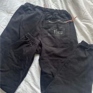 Aries Black Joggers with Relaxed Fit